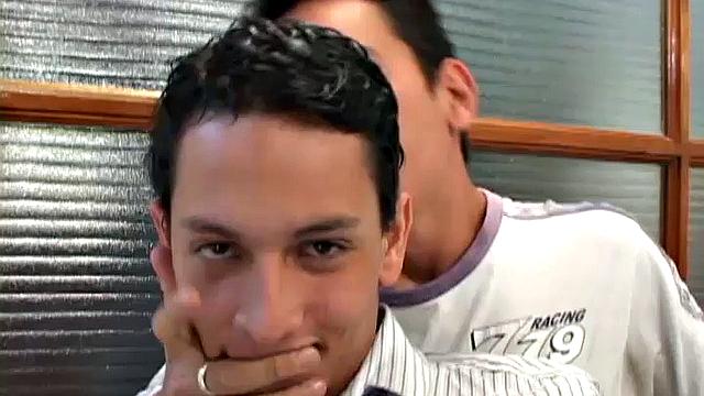 Latin twinks Ramiro and Franco are horny for each other and head for the laundry room to do something about it. There, the boys quickly start stripping each other and an oral exchange.