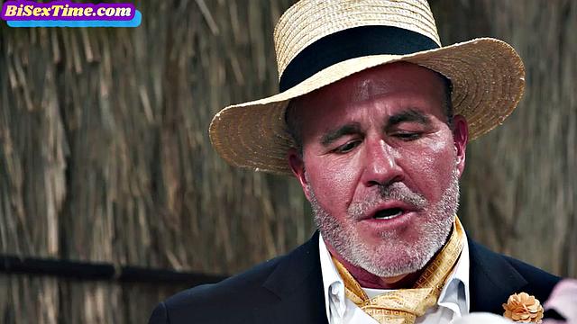 Throuple sharing busty GILF