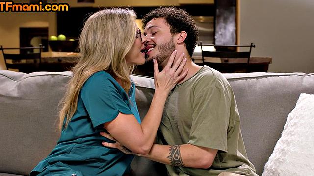 Big-titted stepmom banged by stepson in hot affair