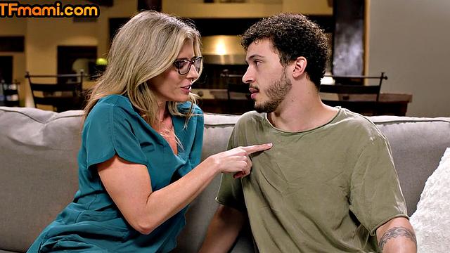 Big-titted stepmom banged by stepson in hot affair