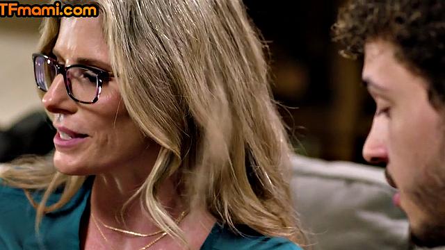 Big-titted stepmom banged by stepson in hot affair