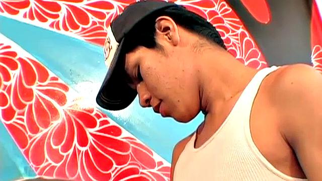 We find two Latin boys busy with their graffiti project when lust takes over. Soon big uncut cock is getting sucked as the smooth boys strip.