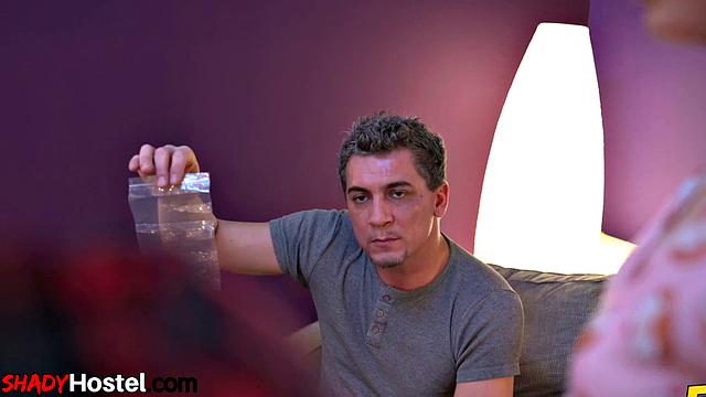 Cute hostel girls share lucky guy's dick