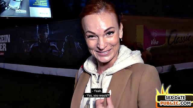 Public amateur POV slut