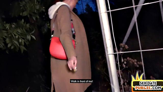 Public amateur POV slut