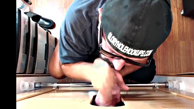 Barely Able To Walk Gloryhole Fucking