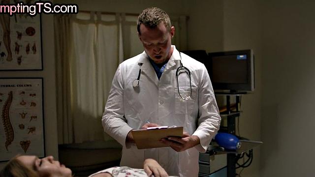 Super skinny TS babe rimmed and by doctor