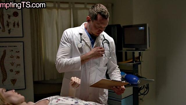 Super skinny TS babe rimmed and by doctor