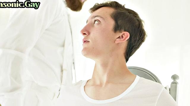 Religious skinny twink toyed by mason DILF in suit