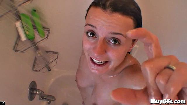 Horny slut blows you in POV