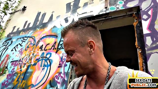 German public MILf gets banged outdoors on first sex date