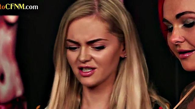 CFNM teasing seduce naked guy b4 jerking off