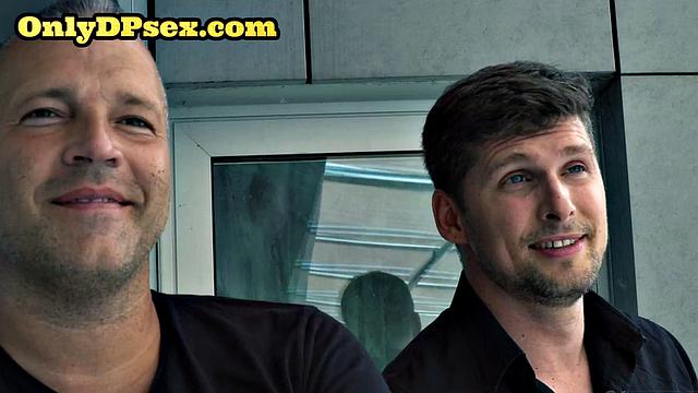 Stunning DP babe pounded in threesome