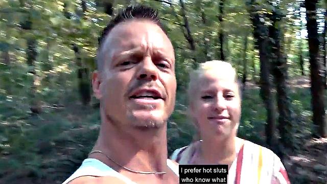 Real German lady POV fucked outdoor by sex date