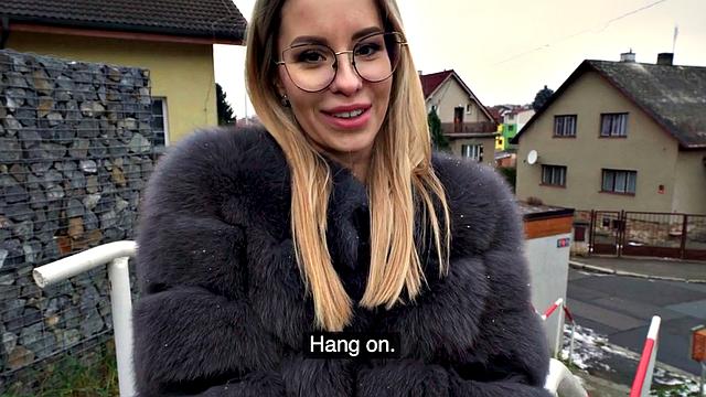 Cutie babe doggystyled in POV for money