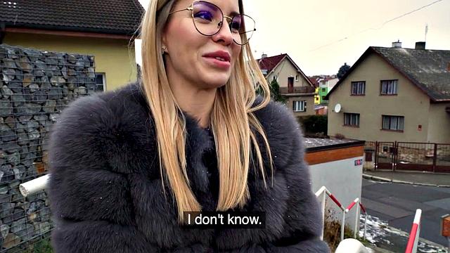 Cutie babe doggystyled in POV for money