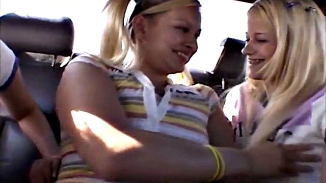 Milton Twins kissing and licking at Car