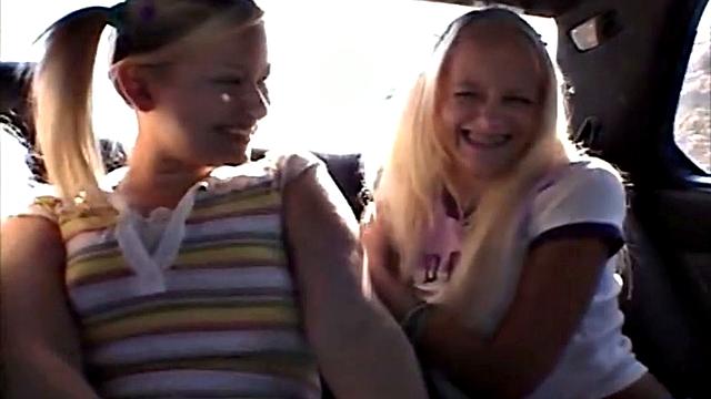 Milton Twins kissing and licking at Car