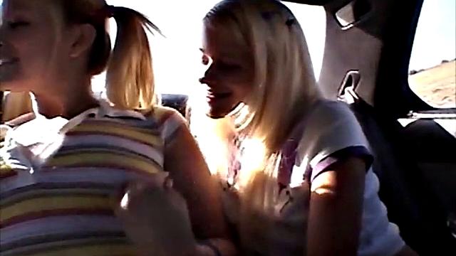 Milton Twins kissing and licking at Car