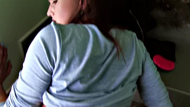 Huge-titted chick gives outdoor BJ & gets her pussy fingered