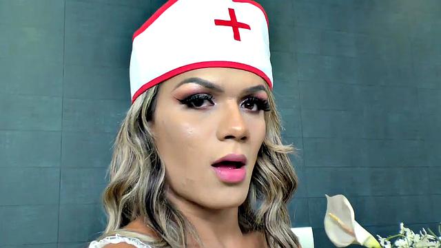 Tgirl Juliana Leal Plays with Beads