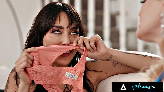 GIRLSWAY -  Roommates Charlotte Stokely & Vanessa Sky Share Panties As Trophies