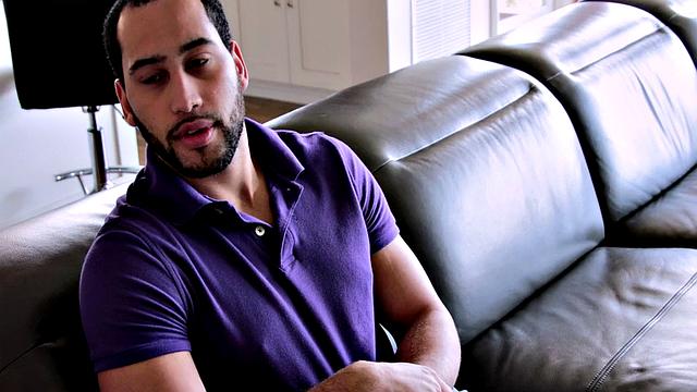 Stepbro's bareback ass-licking in living room while his girlfriend is in the room