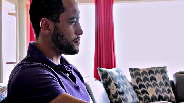 Stepbro's bareback ass-licking in living room while his girlfriend is in the room