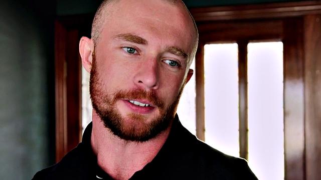 Stepbro's bareback ass-licking in living room while his girlfriend is in the room