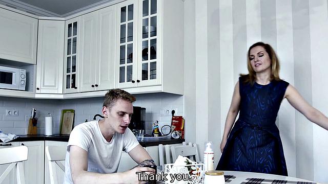 TUTOR4K. After failure on exam, boy roughly fucks attractive tutor