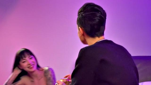 Amateur BTS les 3some pussyeating and strapon sex