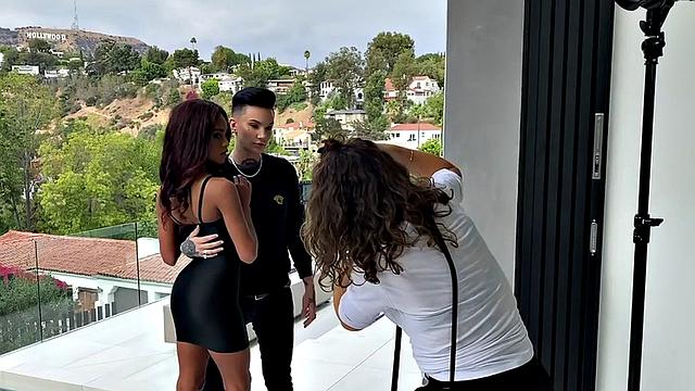 Amateur BTS les 3some pussyeating and strapon sex