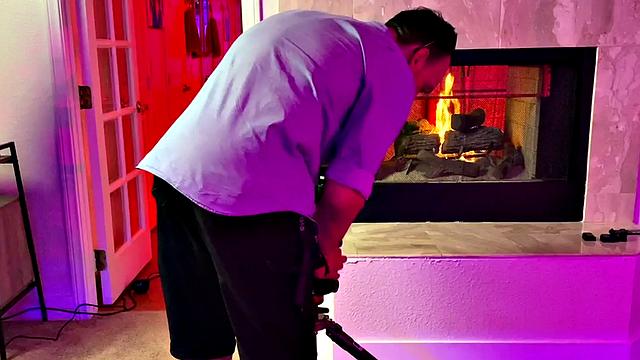 Amateur BTS les 3some pussyeating and strapon sex