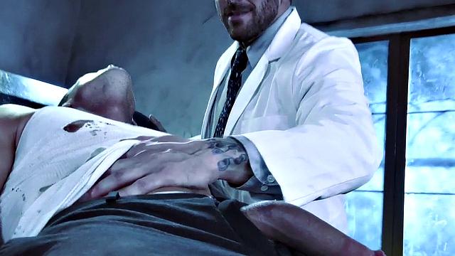 накачанный пассив между врачом и пациентом, потом жесткий фистинг