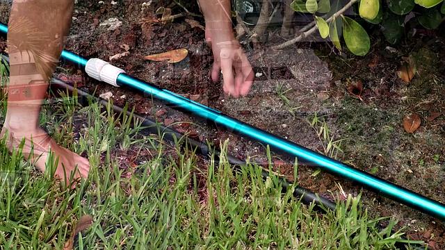 Carrie Anne with the pool boy