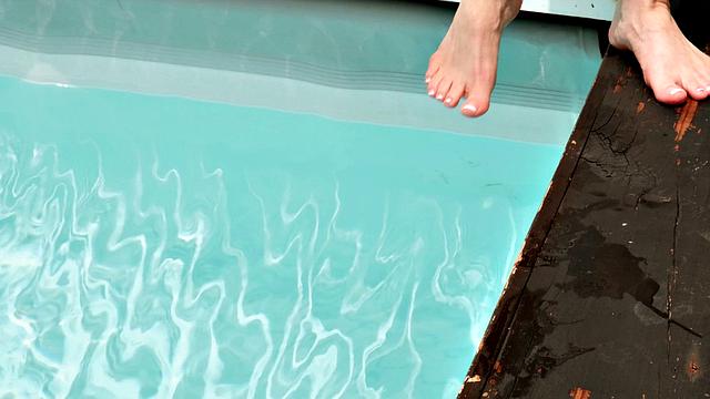 Carrie Anne with the pool boy