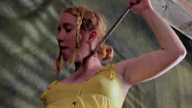Blonde teen in the bondage video
