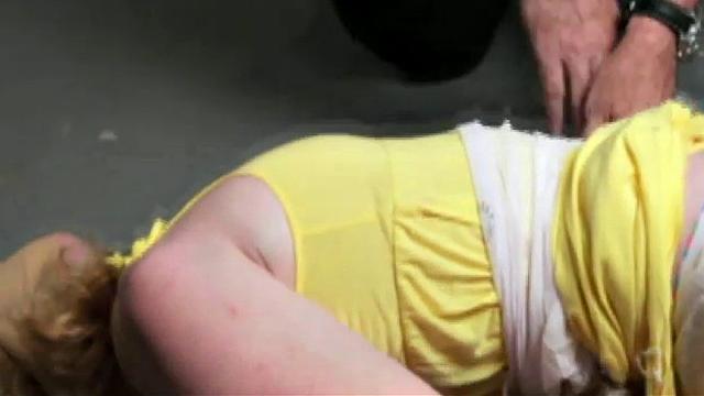 Blonde teen in the bondage video