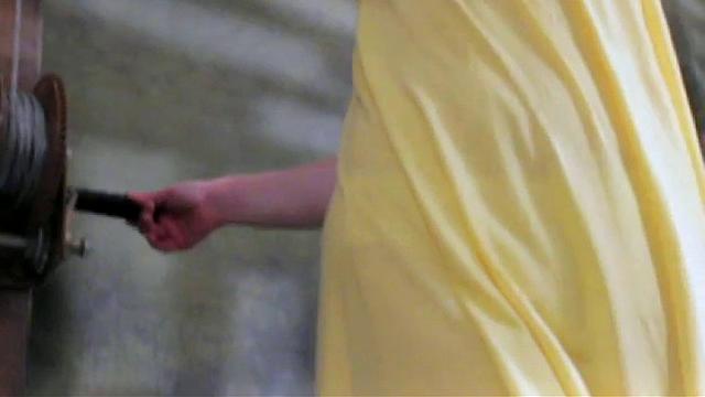 Blonde teen in the bondage video