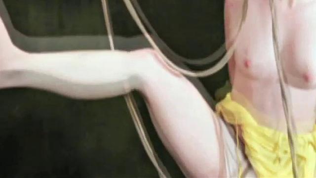 Blonde teen in the bondage video