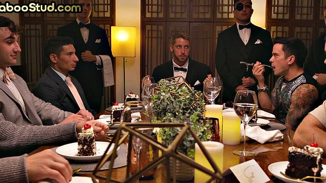 Weird bottom studs in taboo stepfamily orgy