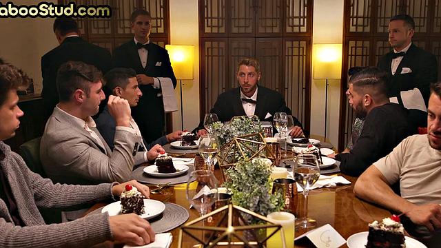 Weird bottom studs in taboo stepfamily orgy