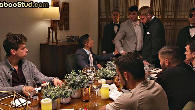 Weird bottom studs in taboo stepfamily orgy