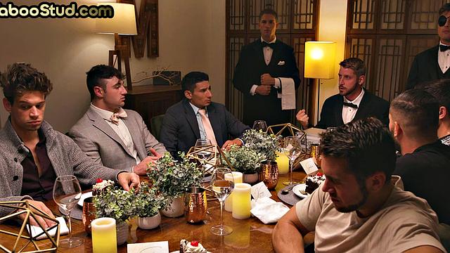 Weird bottom studs in taboo stepfamily orgy