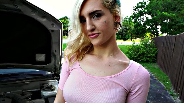 Inked blonde gets her ass stuffed with jizz in POV doggystyle