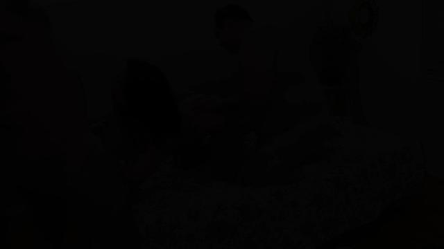 Watch this 18yo slut get pounded hard by two fat guys in a homemade threesome