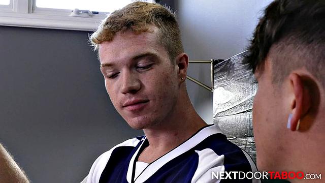 NextDoorTaboo - Innocent Twink Loses Virginity To Tatted Stepbro