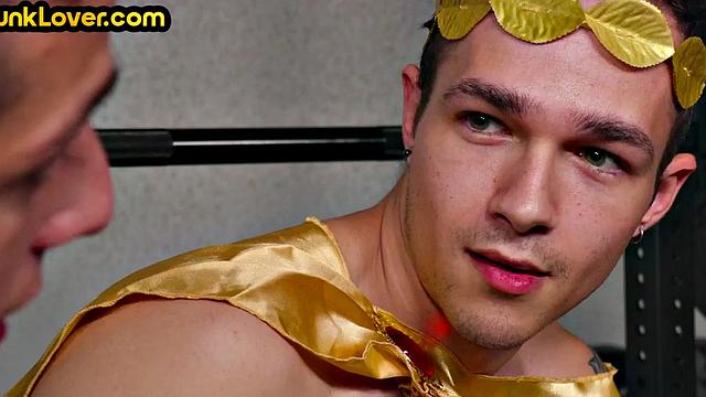 Sporty jocks in anal bareback training