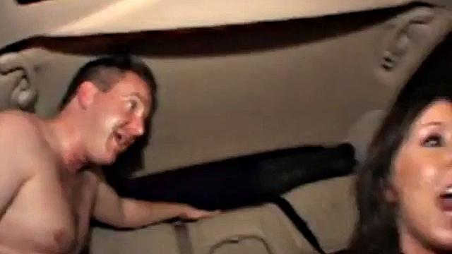 slut sucking dick in the back of car