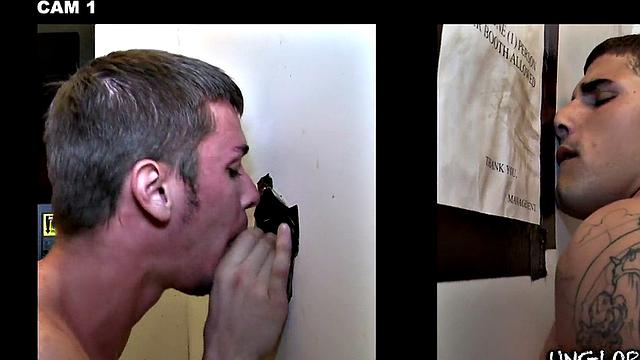 Amateur fooled into passionate gloryhole BJ